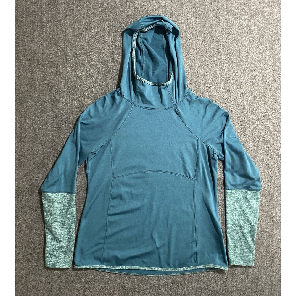 AVIA Womens Hoodie Sweatshirt Teal Green High Neck  Size M-8/10